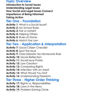 Social And Legal Issues Worksheet Activity Booklet