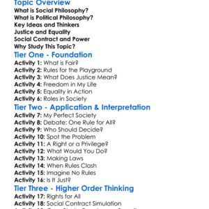 Social And Political Philosophy Worksheet Activity Booklet
