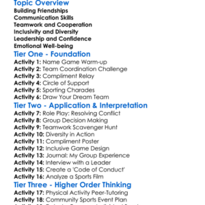 Social Benefits Of Physical Activity Worksheet Activity Booklet