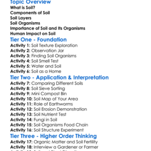 Soil And Its Organisms Worksheet Activity Booklet