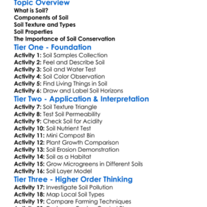 Soil And Its Properties Worksheet Activity Booklet
