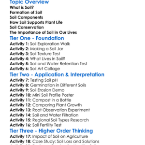 Soil And Its Role In Plant Life Worksheet Activity Booklet