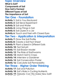 Soil And Soil Formation Worksheet Activity Booklet