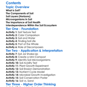 Soil Composition And Microorganisms Worksheet Activity Booklet