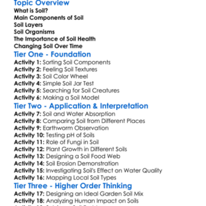 Soil Composition And Organisms Worksheet Activity Booklet