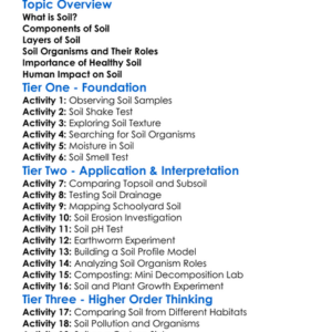 Soil Composition And Soil Organisms Worksheet Activity Booklet