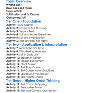 Soil Formation And Conservation Worksheet Activity Booklet