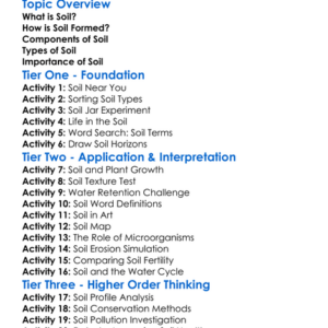 Soil Formation And Types Worksheet Activity Booklet