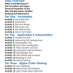 Soil Mechanics Basics Worksheet Activity Booklet