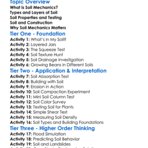 Soil Mechanics Worksheet Activity Booklet
