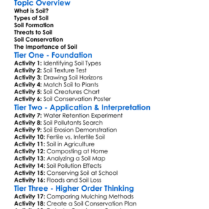 Soil Types And Soil Conservation Worksheet Activity Booklet