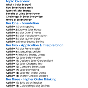 Solar Energy And Its Uses Worksheet Activity Booklet