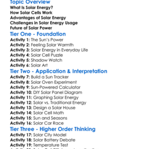 Solar Energy And Solar Cells Worksheet Activity Booklet