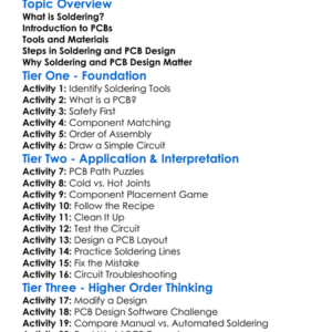 Soldering And Pcb Design Worksheet Activity Booklet