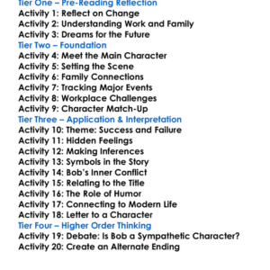 Something Happened Joseph Heller Worksheet Activity Booklet