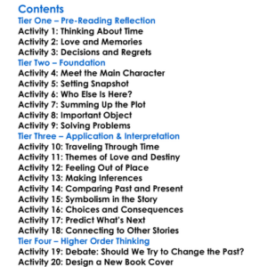 Somewhere In Time Richard Matheson Worksheet Activity Booklet