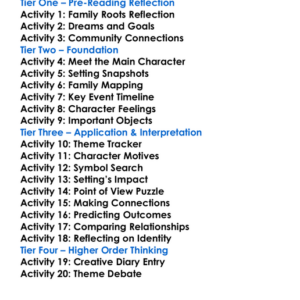 Song Of Solomon Toni Morrison Worksheet Activity Booklet