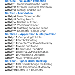 Song Of The Sea Worksheet Activity Booklet