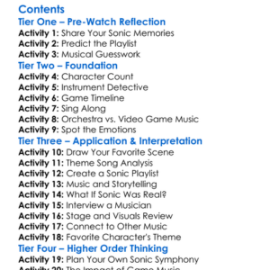 Sonic 30Th Anniversary Symphony 2021 Worksheet Activity Booklet