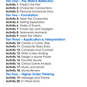 Sonic The Hedgehog 3 Worksheet Activity Booklet