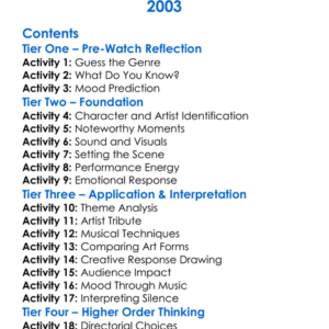 Sonic Youth Koncertas Stan Brakhage Prisiminimui April 12 2003 2003 Worksheet Activity Booklet