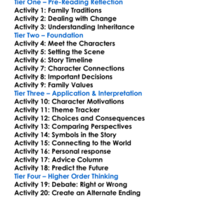 Sons Pearl S Buck Worksheet Activity Booklet