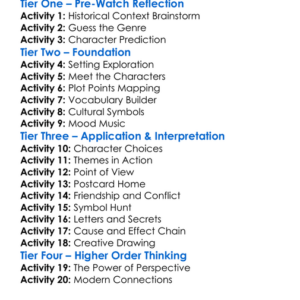 Sophie And The Rising Sun 2016 Worksheet Activity Booklet
