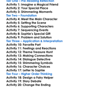 Sophie The Shimmering Fairy Worksheet Activity Booklet