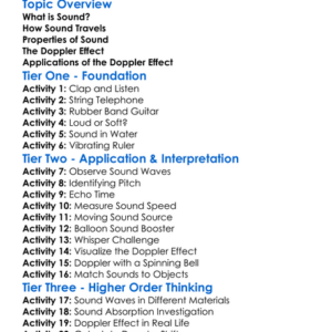 Sound And Doppler Effect Worksheet Activity Booklet