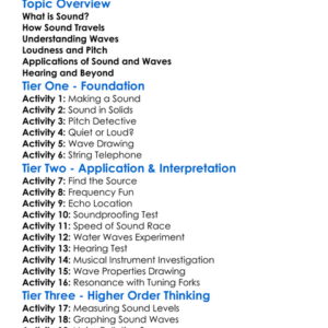 Sound And Waves Worksheet Activity Booklet