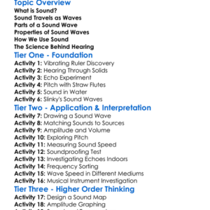 Sound As A Wave Worksheet Activity Booklet