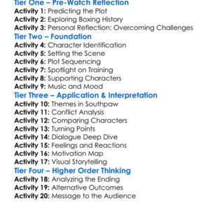 Southpaw 2015 Worksheet Activity Booklet