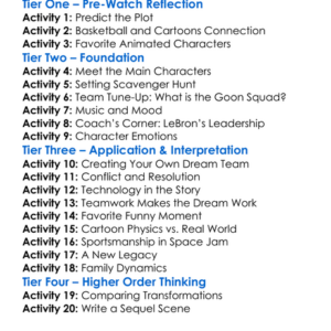 Space Jam A New Legacy Worksheet Activity Booklet