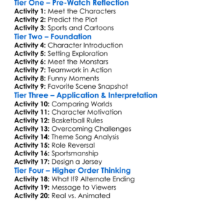 Space Jam Worksheet Activity Booklet