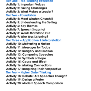 Speeches Winston Churchill Worksheet Activity Booklet