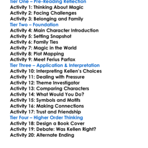 Spellslinger Sebastian De Castell Worksheet Activity Booklet