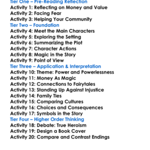 Spinning Silver Naomi Novik Worksheet Activity Booklet