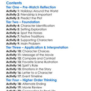 Spirit Riding Free Spirit Of Christmas 2019 Worksheet Activity Booklet