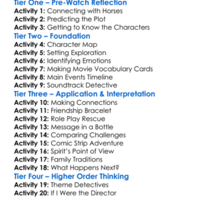 Spirit Untamed Worksheet Activity Booklet