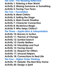 Spirited Away Worksheet Activity Booklet