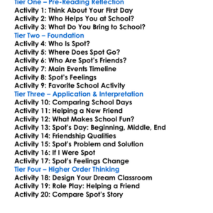 Spot Goes To School Worksheet Activity Booklet