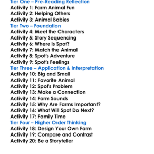 Spot Goes To The Farm Eric Hill Worksheet Activity Booklet