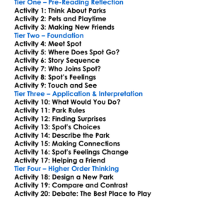 Spot Goes To The Park Worksheet Activity Booklet
