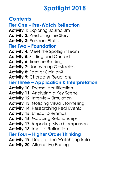 Spotlight 2015 Worksheet Activity Booklet