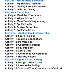 Spots Christmas Worksheet Activity Booklet