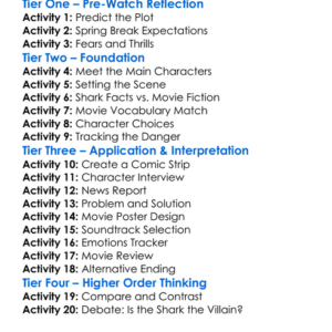 Spring Break Shark Attack 2005 Worksheet Activity Booklet