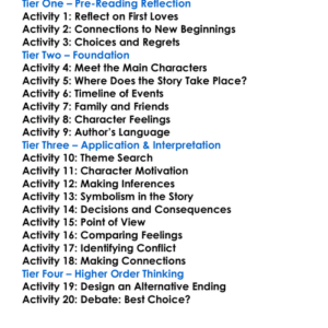 Spring Torrents Ivan Turgenev Worksheet Activity Booklet