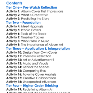 Squaring The Circle The Story Of Hipgnosis 2023 Worksheet Activity Booklet