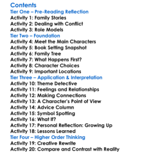 Squid And The Whale Noah Baumbach Worksheet Activity Booklet