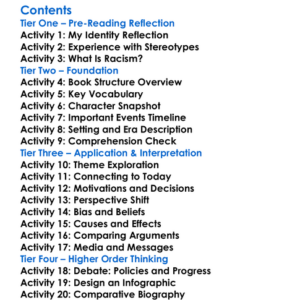 Stamped From The Beginning Ibram X Kendi Worksheet Activity Booklet